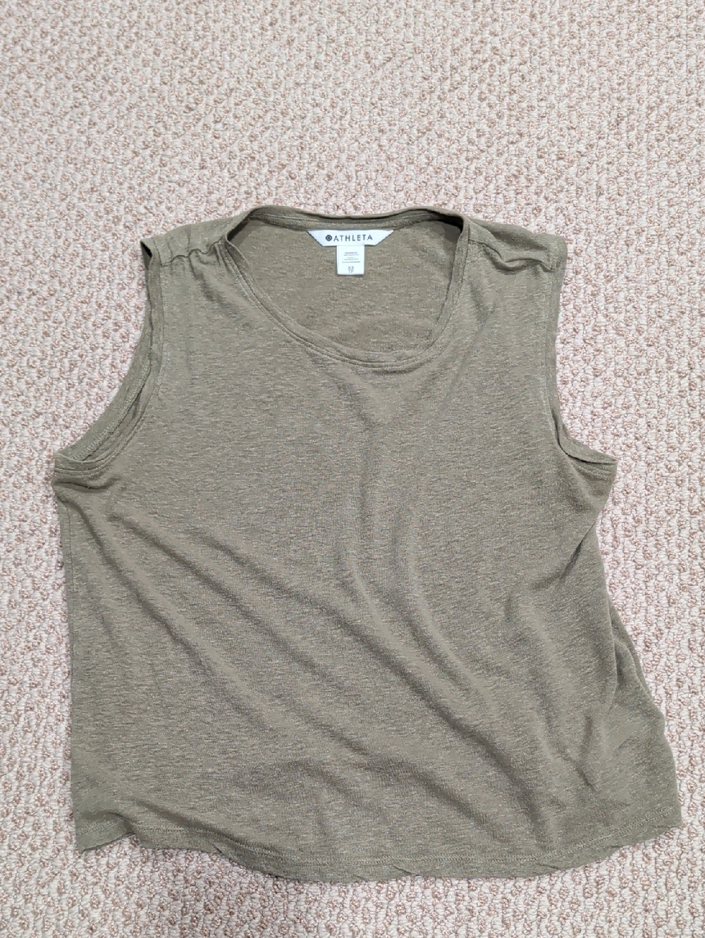 Athleta Olive Green Sleeveless Tank Top
